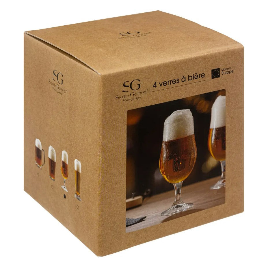 Secret de gourmet čaša za pivo sa stopom x4 37cl
