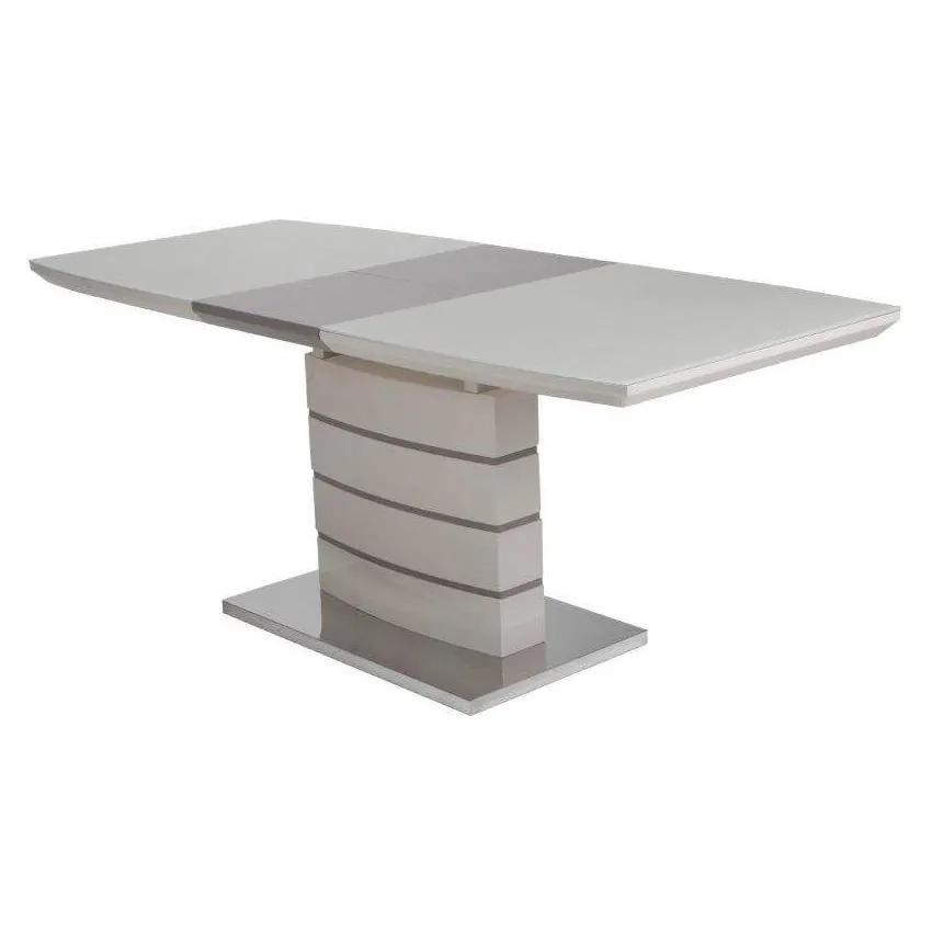Blagovaonski stol DT122 Cappucino MDF visoki sjaj/kaljeno staklo 6mm 140(180)x80x75
