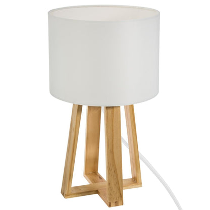 Lampa 20x34,5cm poliester/pamuk/drvo