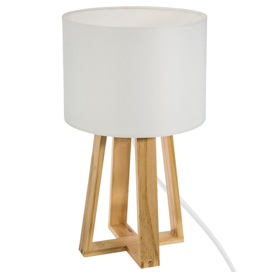 Lampa 20x34,5cm poliester/pamuk/drvo