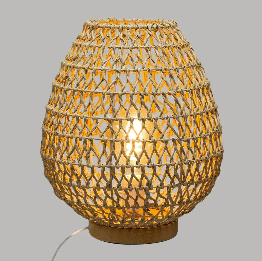 Lampa 30x35,5cm metal/papir/bambus
