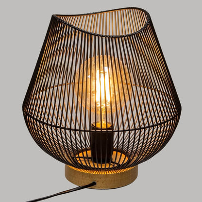 Lampa 26x28cm metal/drvo