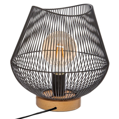 Lampa 26x28cm metal/drvo