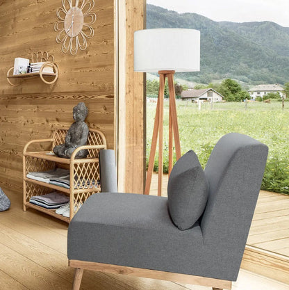 Podna lampa molu h141 drvo/bijela