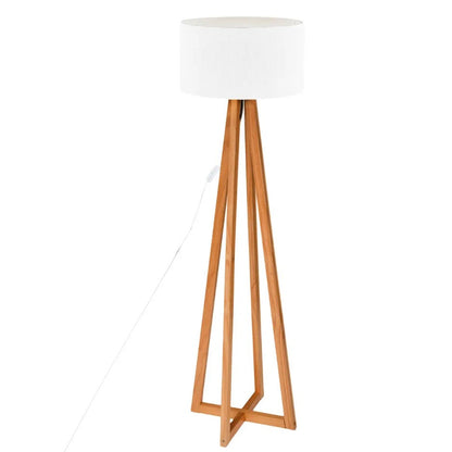 Podna lampa molu h141 drvo/bijela