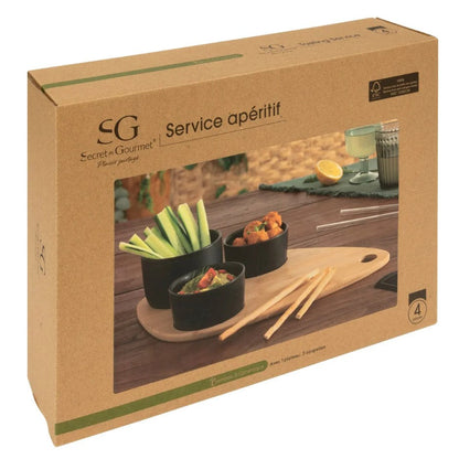 Secret de gourmet set za predjelo 4 dijela porculan bambus