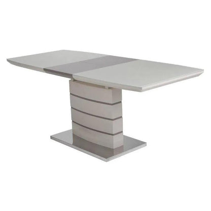 Blagovaonski stol DT122 Cappucino MDF visoki sjaj/kaljeno staklo 6mm 140(180)x80x75