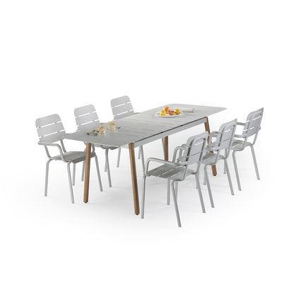 Alicante Set 160/200 Pearl Grey