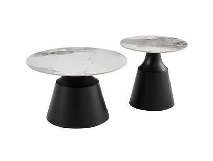 Klub stol 6164 set bijeli/crni