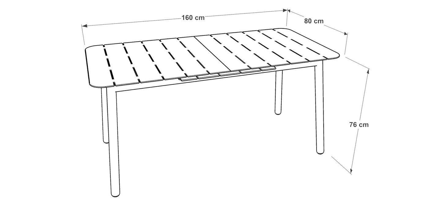 Alicante Rasklopivi Stol 160/200 Moka
