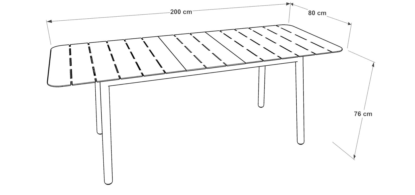 Alicante Rasklopivi Stol 160/200 Moka