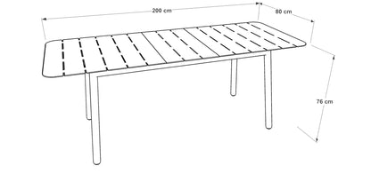Alicante Rasklopivi Stol 160/200 Moka