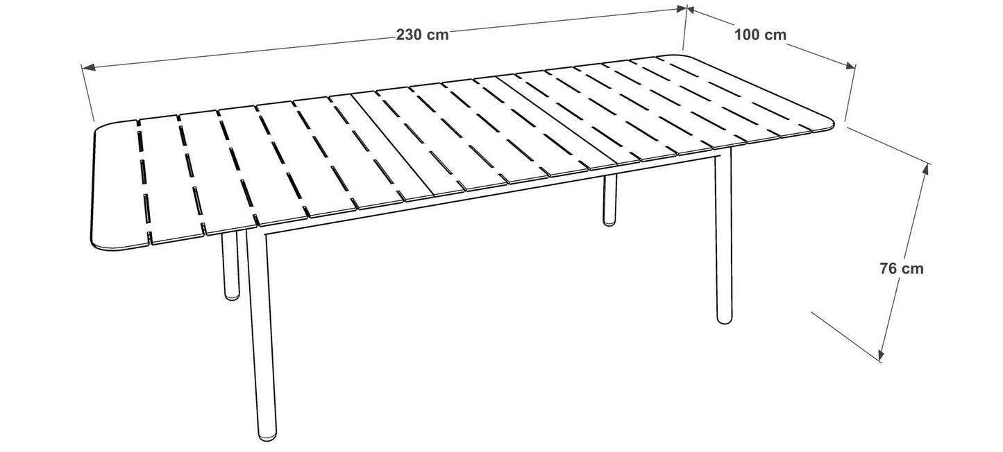 Alicante Rasklopivi Stol 180/230 Moka