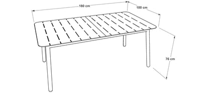 Alicante Rasklopivi Stol 180/230 Moka