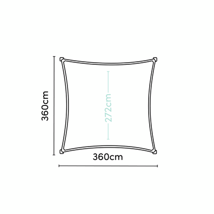 Jedro Za Sjenu Coolfit 360x360cm Antracit