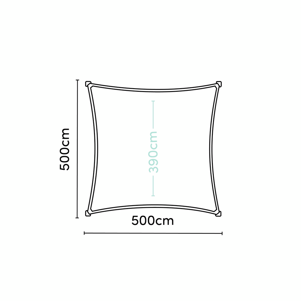 Dreamsail Jedro Za Sjenu 500x500 Cm Siva