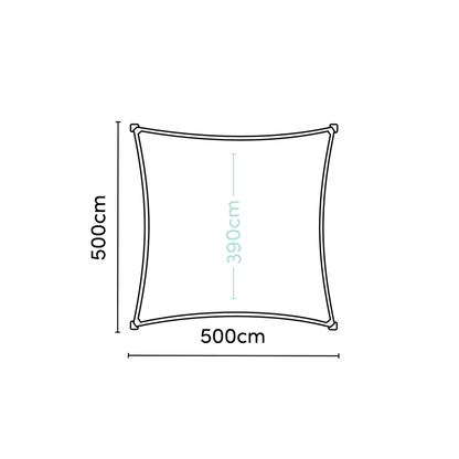 Dreamsail Jedro Za Sjenu 500x500 Cm Siva