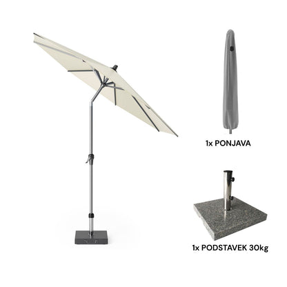 Set Suncobrana Riva R-250cm Ecru + Postolje + Cerada